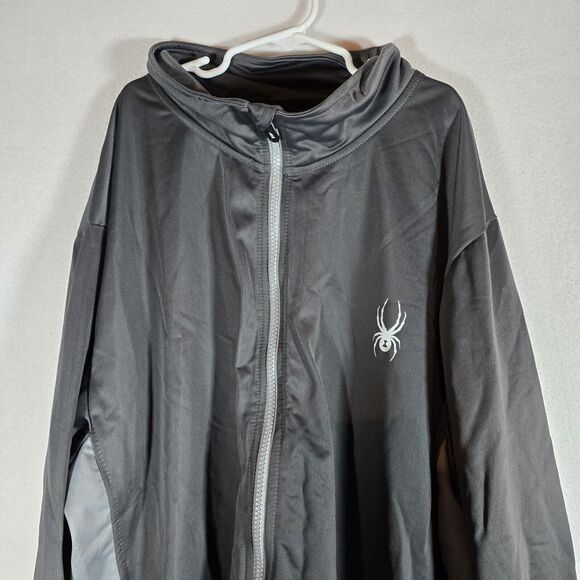 New Mens Spyder Empire Fleece Pockets Jacket Gray/grey Xl Full Zip - Picture 4 of 12